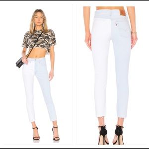 Levi’s button fly 2 tone skinny jeans